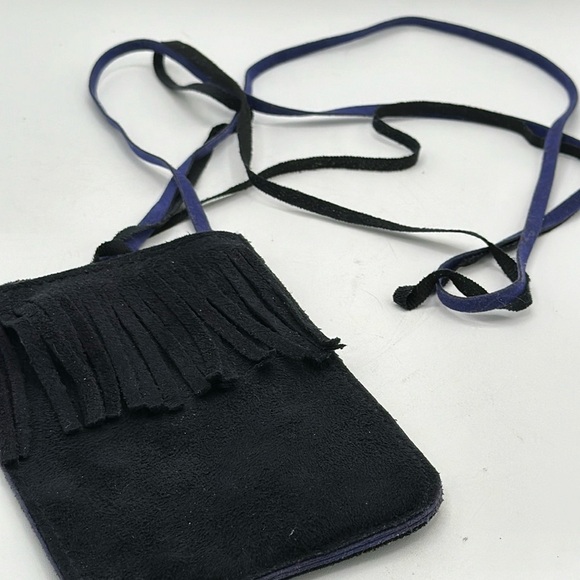 Handbags - Black fringe neck bag